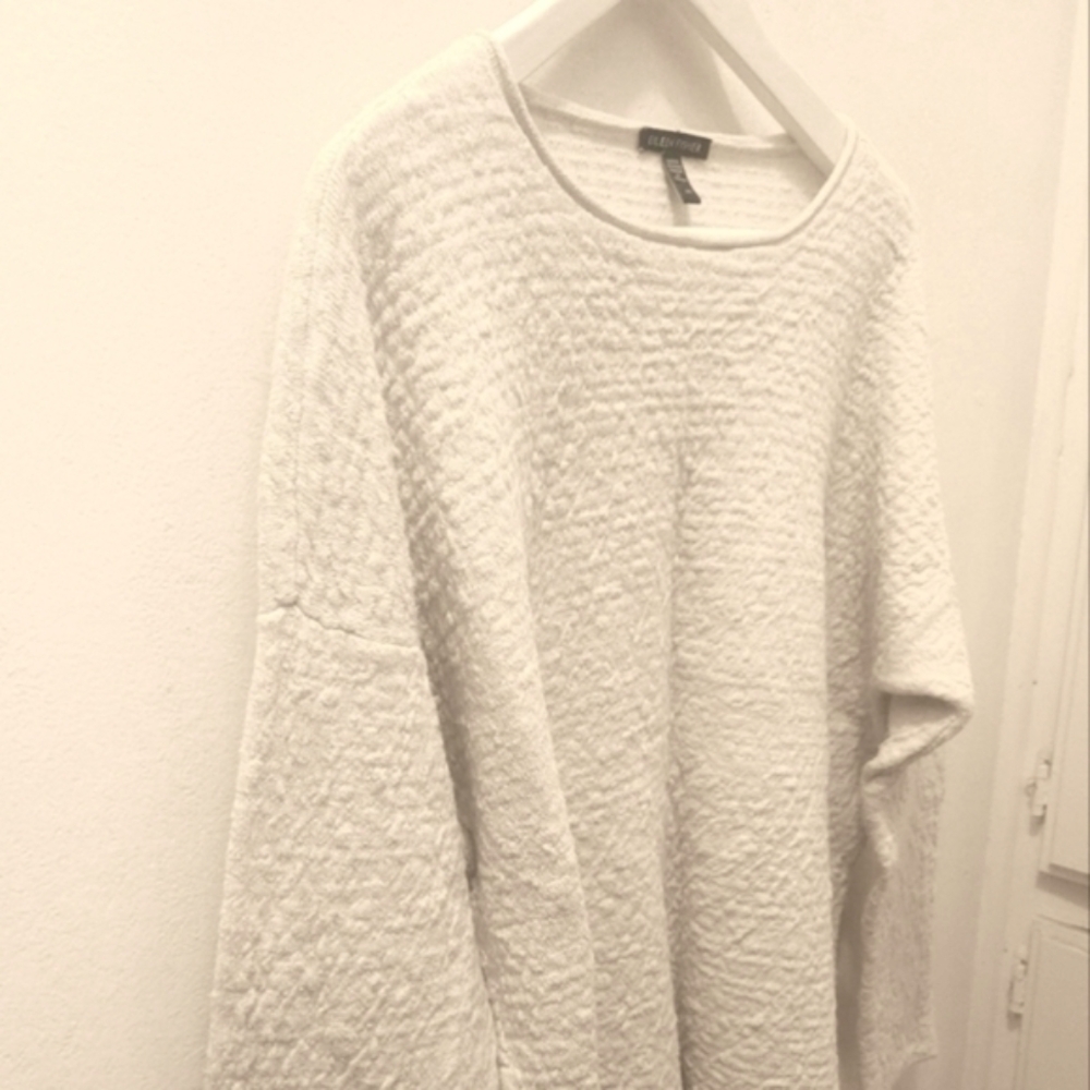 Eileen Fisher | Organic Linen-Blend Crew Neck Sweater - Picture 6 of 10
